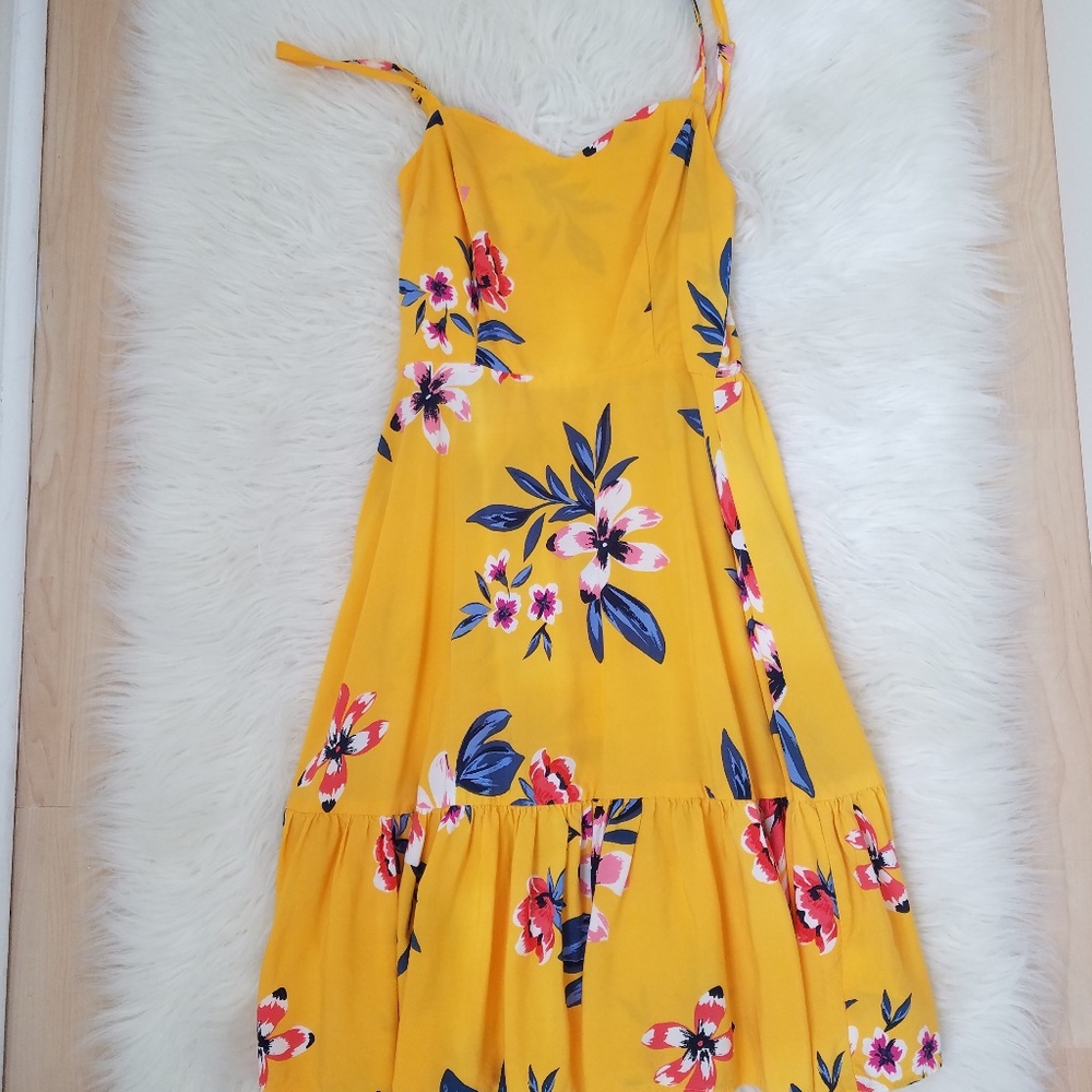 yellow floral sundress